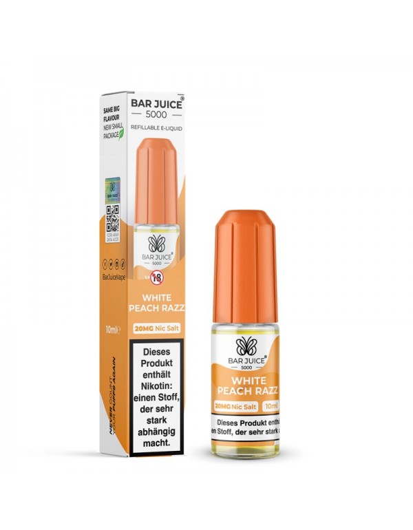 White Peach Razz Nikotinsalz Liquid 10ml Bar Juice...