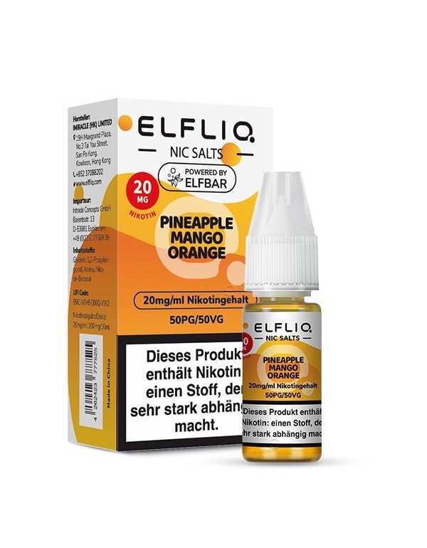 Pineapple Mango Orange Nikotinsalz Liquid 10ml Elfliq