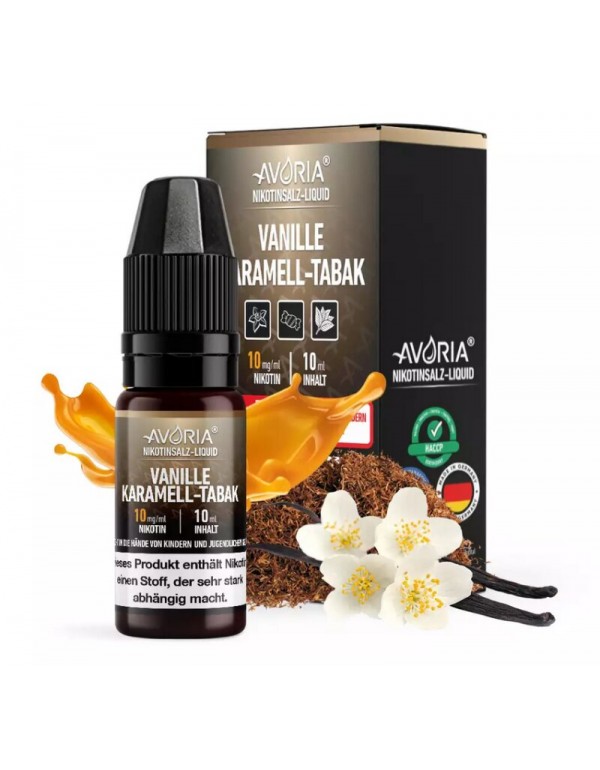 Vanille Karamell-Tabak Nikotinsalz Liquid 10ml Avo...