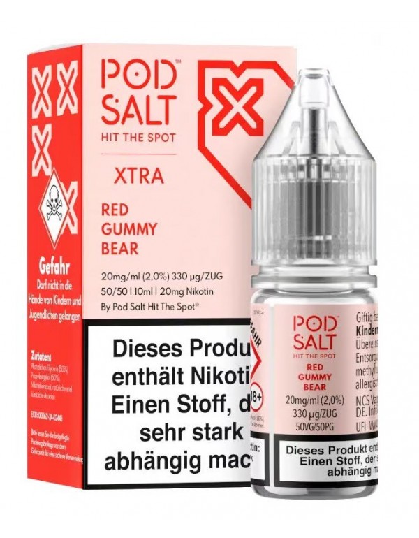 Red Gummy Bear Nikotinsalz Liquid 10ml Pod Salt XT...