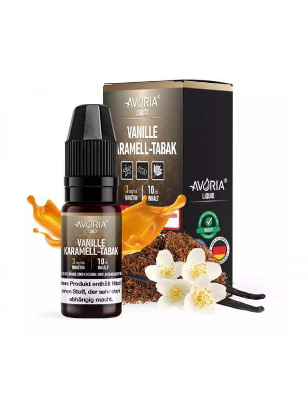 Vanille Karamell-Tabak Liquid 10ml Avoria
