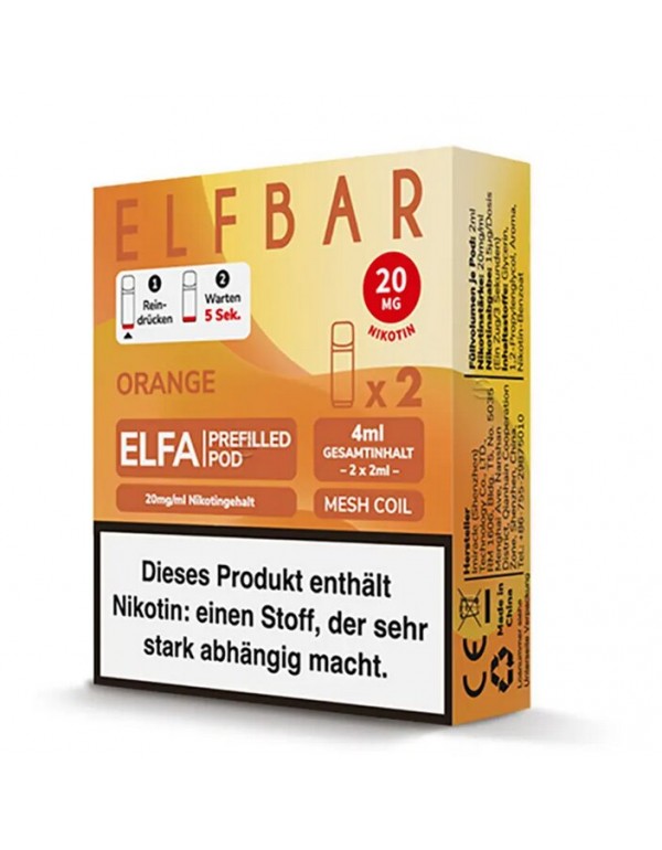 Orange Elfa Pod 2 Stück
