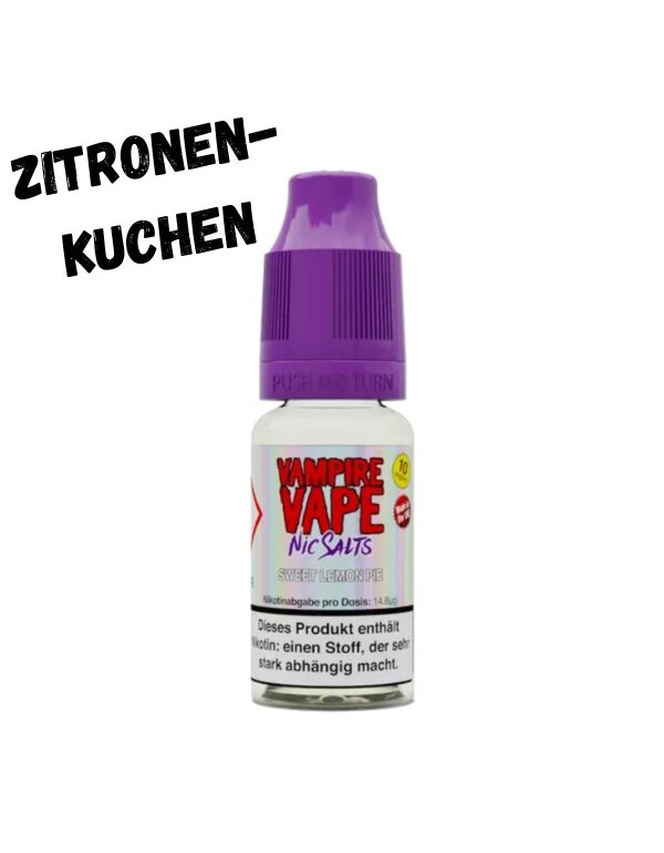 Sweet Lemon Pie Nikotinsalz Liquid 10ml Vampire Va...