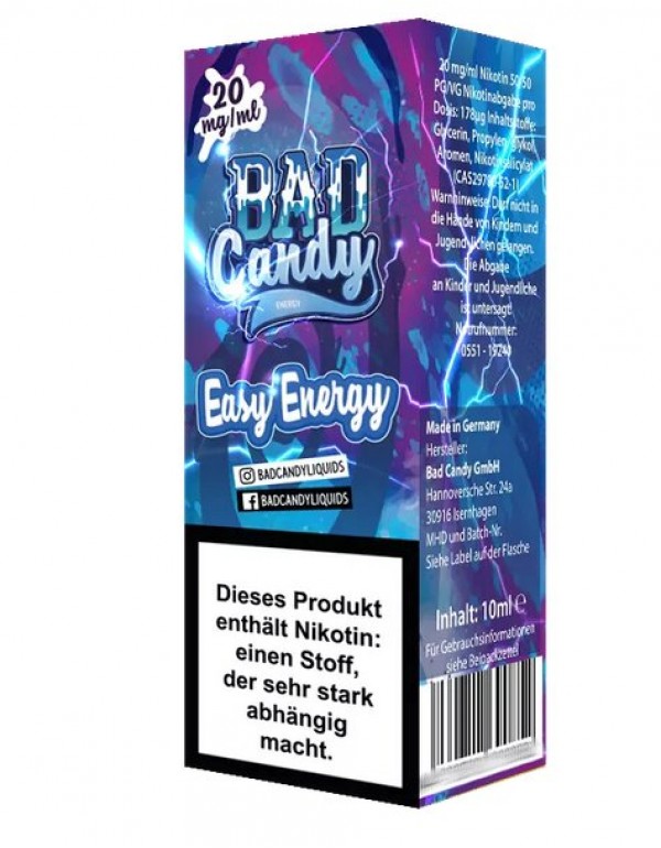 Easy Energy Nikotin Salz 20mg 10ml Bad Candy