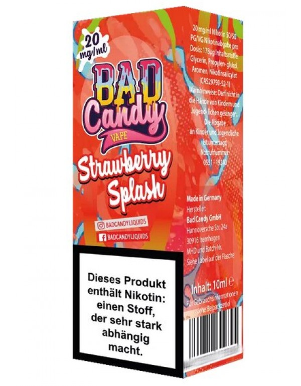 Strawberry Splash Nikotinsalz 10ml Bad Candy